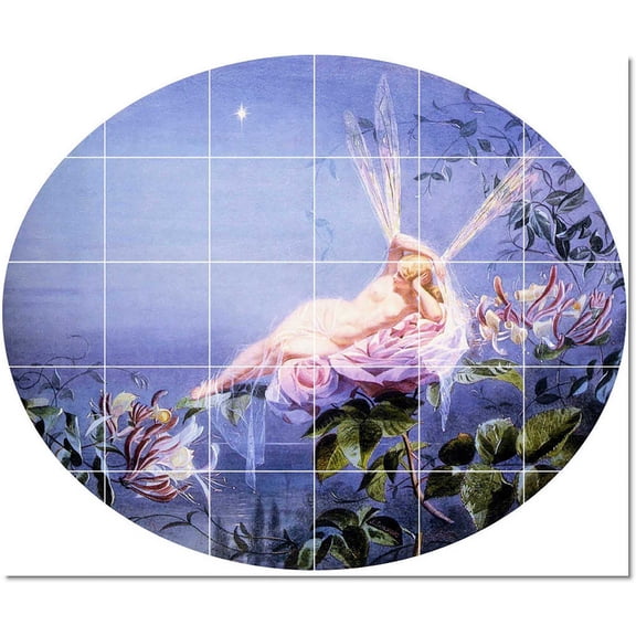 Ceramic Tile Mural-John Simmons Mythology Tile Mural Modern Renovate. 36" w x 30" h using (30) 6 x 6 ceramic tiles