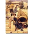 thumbnail image 1 of Ceramic Tile Mural-John Waterhouse Historical Backsplash Tile Mural 30. 48" w x 72" h using (24) 12 x 12 ceramic tiles, 1 of 3