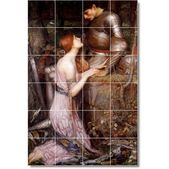 Ceramic Tile Mural-John Waterhouse Men Women Painting 29. 24" w x 36" h using (24) 6 x 6 ceramic tiles