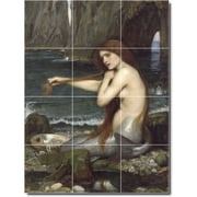 Ceramic Tile Mural-John Waterhouse Mythology Custom Tile Mural 20. 12.75" w x 17" h using 12 4.25 x 4.25 ceramic tiles
