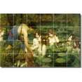 thumbnail image 1 of Ceramic Tile Mural-John Waterhouse Mythology Floor Tile Mural 21. 48" w x 32" h using (24) 8 x 8 ceramic tiles, 1 of 3