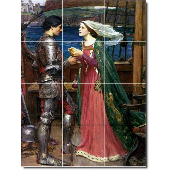 Ceramic Tile Mural-John Waterhouse Mythology Painting 122. 24" w x 32" h using (12) 8 x 8 ceramic tiles