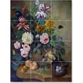 thumbnail image 1 of Ceramic Tile Mural-Joseph Nigg Flowers Painting 234. 18" w x 24" h using (12) 6 x 6 ceramic tiles, 1 of 3