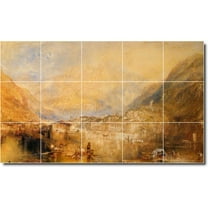 Ceramic Tile Mural-Joseph Turner Landscapes Painting 357. 21.25" w x 12.75" h using (15) 4.25 x 4.25 ceramic tiles