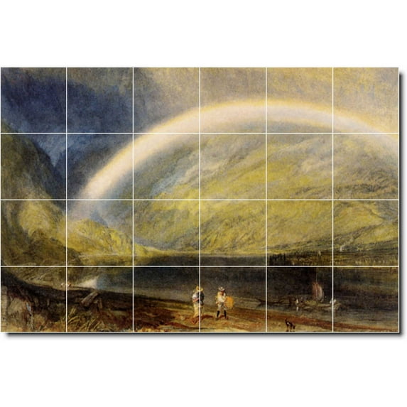 Ceramic Tile Mural-Joseph Turner Landscapes Painting 368. 72" w x 48" h using (24) 12 x 12 ceramic tiles
