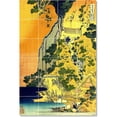 thumbnail image 1 of Ceramic Tile Mural-Katsushika Hokusai Ukiyo-E Tile Mural Traditional Interior Renovations. 17" w x 25.5" h using (24) 4.25 x 4.25 ceramic tiles, 1 of 3