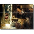 thumbnail image 1 of Ceramic Tile Mural-Lawrence Alma-Tadema Historical Bathroom Tile Mural 2. 17" w x 12.75" h using (12) 4.25 x 4.25 ceramic tiles, 1 of 3