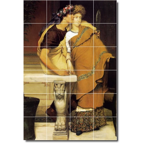 Ceramic Tile Mural-Lawrence Alma-Tadema Men Women Painting 42. 32" w x 48" h using (24) 8 x 8 ceramic tiles