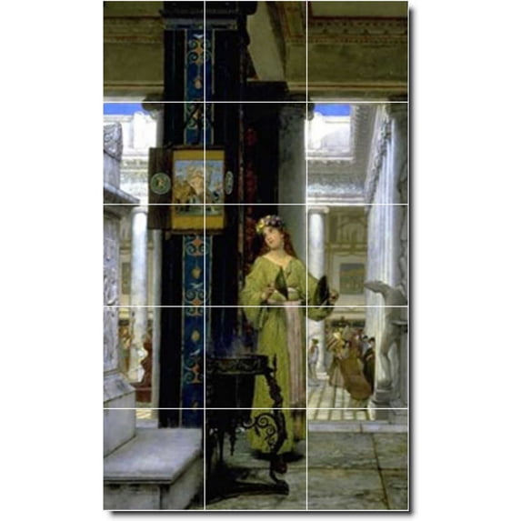 Ceramic Tile Mural-Lawrence Alma-Tadema Women Painting 187. 18" w x 30" h using (15) 6 x 6 ceramic tiles