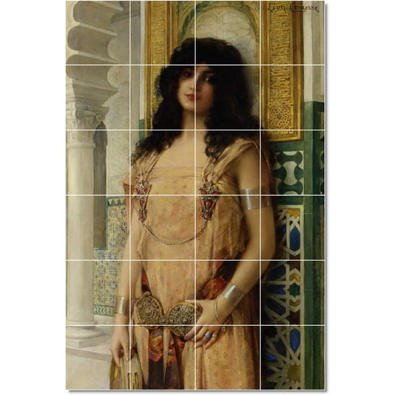 Ceramic Tile Mural-Leon Francois Comerre Women Painting 209. 17" w x 25.5" h using (24) 4.25 x 4.25 ceramic tiles