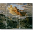 thumbnail image 1 of Ceramic Tile Mural-Louis Janmot Angels Tile Mural Modern Interior Renovations. 30" w x 24" h using (20) 6 x 6 ceramic tiles, 1 of 3
