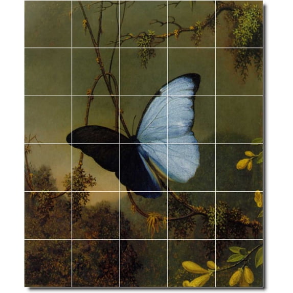 Ceramic Tile Mural-Martin Heade Animals Painting 52. 40" w x 48" h using (30) 8 x 8 ceramic tiles