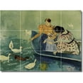 thumbnail image 1 of Ceramic Tile Mural-Mary Cassatt Women Painting 227. 48" w x 36" h using (12) 12 x 12 ceramic tiles, 1 of 3