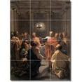 thumbnail image 1 of Ceramic Tile Mural-Nicholas Poussin Historical Kitchen Tile Mural 24. 12.75" w x 17" h using (12) 4.25 x 4.25 ceramic tiles, 1 of 3