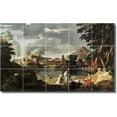 thumbnail image 1 of Ceramic Tile Mural-Nicholas Poussin Landscapes Painting 387. 21.25" w x 12.75" h using (15) 4.25 x 4.25 ceramic tiles, 1 of 3
