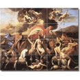 thumbnail image 1 of Ceramic Tile Mural-Nicholas Poussin Mythology Kitchen Tile Mural 30. 21.25" w x 17" h using (20) 4.25 x 4.25 ceramic tiles, 1 of 3