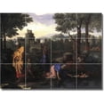 thumbnail image 1 of Ceramic Tile Mural-Nicholas Poussin Religious Backsplash Tile Mural 10. 17" w x 12.75" h using (12) 4.25 x 4.25 ceramic tiles, 1 of 3