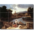 thumbnail image 1 of Ceramic Tile Mural-Nicholas Poussin Religious Backsplash Tile Mural 9. 32" w x 24" h using (12) 8 x 8 ceramic tiles, 1 of 3