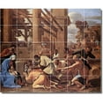 thumbnail image 1 of Ceramic Tile Mural-Nicholas Poussin Religious Kitchen Tile Mural 19. 48" w x 40" h using (30) 8 x 8 ceramic tiles, 1 of 3