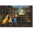 thumbnail image 1 of Ceramic Tile Mural-Nicholas Poussin Religious Shower Tile Mural 23. 36" w x 24" h using (24) 6 x 6 ceramic tiles, 1 of 3