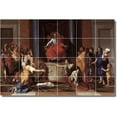 thumbnail image 1 of Ceramic Tile Mural-Nicholas Poussin Religious Wall Tile Mural 26. 36" w x 24" h using (24) 6 x 6 ceramic tiles, 1 of 3