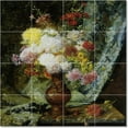 thumbnail image 1 of Ceramic Tile Mural-Olaf Hermansen Flowers Tile Mural Home Remodeling Ideas. 32" w x 32" h using (16) 8 x 8 ceramic tiles, 1 of 3