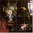 thumbnail image 1 of Ceramic Tile Mural-Olaf Hermansen Flowers Tile Mural Modern Home Remodel. 48" w x 48" h using (16) 12 x 12 ceramic tiles, 1 of 3