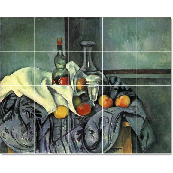 Ceramic Tile Mural-Paul Cezanne Fruits Vegetables Tile Mural House Renovations Design. 40" w x 32" h using (20) 8 x 8 ceramic tiles
