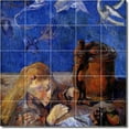 thumbnail image 1 of Ceramic Tile Mural-Paul Gauguin Children Painting 35. 40" w x 40" h using (25) 8 x 8 ceramic tiles, 1 of 3