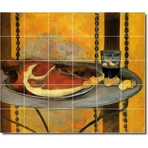 Ceramic Tile Mural-Paul Gauguin Still Life Shower Tile Mural 5. 25.5" w x 21.25" h using (30) 4.25 x 4.25 ceramic tiles