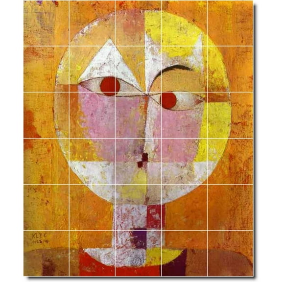 Ceramic Tile Mural-Paul Klee Abstract Backsplash Tile Mural 11. 21.25" w x 25.5" h using (30) 4.25 x 4.25 ceramic tiles