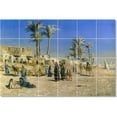 thumbnail image 1 of Ceramic Tile Mural-Peder Mork Monsted Historical Tile Mural Commercial Construction. 25.5" w x 17" h using (24) 4.25 x 4.25 ceramic tiles, 1 of 3