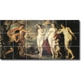 thumbnail image 1 of Ceramic Tile Mural-Peter Rubens Historical 1. 25.5" w x 12.75" h using (18) 4.25 x 4.25 ceramic tiles, 1 of 3