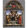 thumbnail image 1 of Ceramic Tile Mural-Raphael Mother Child Painting 33. 17" w x 21.25" h using (20) 4.25 x 4.25 ceramic tiles, 1 of 3