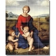 thumbnail image 1 of Ceramic Tile Mural-Raphael Mother Child Painting 36. 24" w x 30" h using (20) 6 x 6 ceramic tiles, 1 of 3