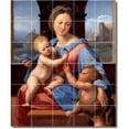 thumbnail image 1 of Ceramic Tile Mural-Raphael Mother Child Painting 39. 21.25" w x 25.5" h using (30) 4.25 x 4.25 ceramic tiles, 1 of 3