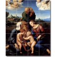 thumbnail image 1 of Ceramic Tile Mural-Raphael Religious Shower Tile Mural 8. 48" w x 60" h using (20) 12 x 12 ceramic tiles, 1 of 3