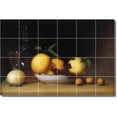 thumbnail image 1 of Ceramic Tile Mural-Raphaelle Peale Fruit Vegetables Floor Tile Mural 30. 25.5" w x 17" h using (24) 4.25 x 4.25 ceramic tiles, 1 of 3
