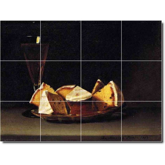 Ceramic Tile Mural-Raphaelle Peale Still Life Bathroom Tile Mural 2. 48" w x 36" h using (12) 12 x 12 ceramic tiles