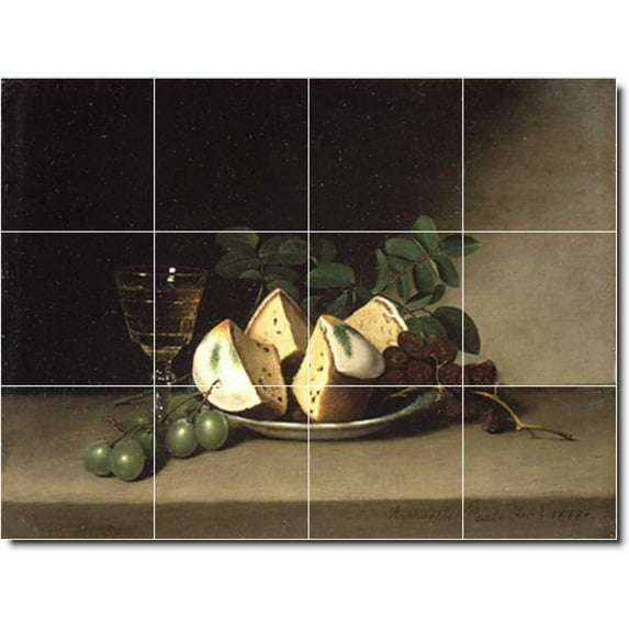 Ceramic Tile Mural-Raphaelle Peale Still Life Wall Tile Mural 6. 48" w x 36" h using (12) 12 x 12 ceramic tiles