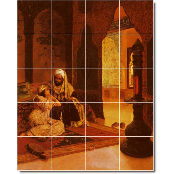 Ceramic Tile Mural-Rudolf Ernst Historical 13. 32" w x 40" h using (20) 8 x 8 ceramic tiles