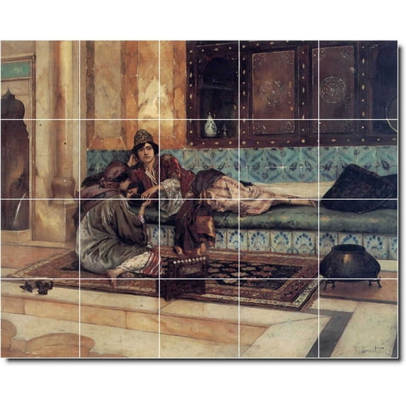 Ceramic Tile Mural-Rudolf Ernst Historical Custom Tile Mural 20. 60" w x 48" h using (20) 12 x 12 ceramic tiles