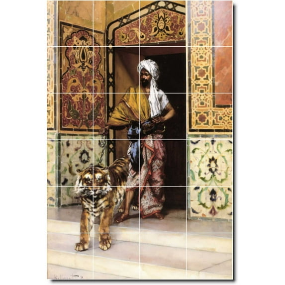 Ceramic Tile Mural-Rudolf Ernst Historical Kitchen Tile Mural 28. 17" w x 25.5" h using (24) 4.25 x 4.25 ceramic tiles