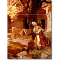 Ceramic Tile Mural-Rudolf Ernst Historical Wall Tile Mural 4. 12.75" w x 17" h using (12) 4.25 x 4.25 ceramic tiles