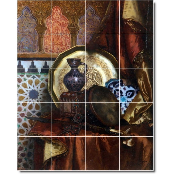 Ceramic Tile Mural-Rudolf Ernst Still Life 10. 48" w x 60" h using (20) 12 x 12 ceramic tiles