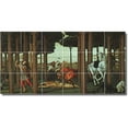 thumbnail image 1 of Ceramic Tile Mural-Sandro Botticelli Mythology Custom Tile Mural 7. 48" w x 24" h using (18) 8 x 8 ceramic tiles, 1 of 3