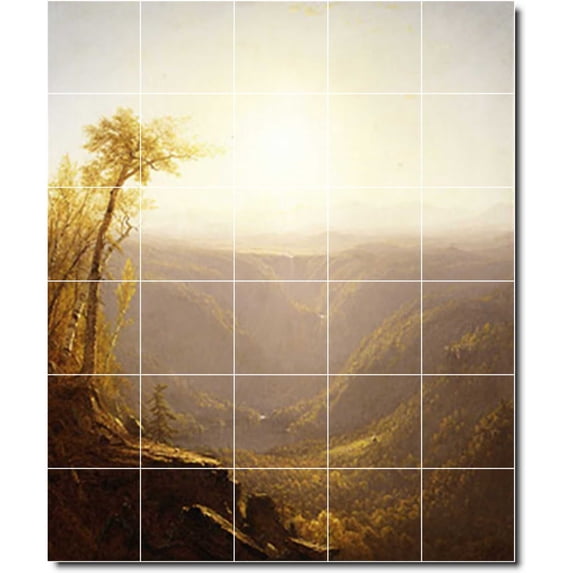 Ceramic Tile Mural-Sanford Gifford Landscapes Painting 399. 30" w x 36" h using (30) 6 x 6 ceramic tiles