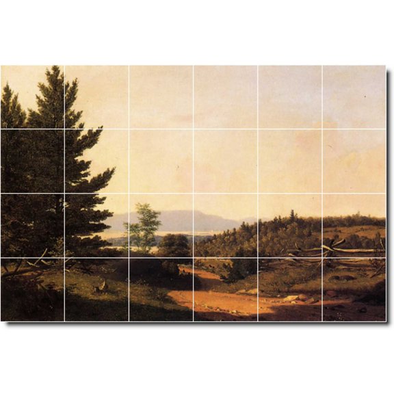 Ceramic Tile Mural-Sanford Gifford Landscapes Painting 406. 48" w x 32" h using (24) 8 x 8 ceramic tiles