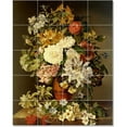 thumbnail image 1 of Ceramic Tile Mural-Schmerling Pauline Koudelka Flowers Tile Mural Commercial Construction Idea. 32" w x 40" h using (20) 8 x 8 ceramic tiles, 1 of 3
