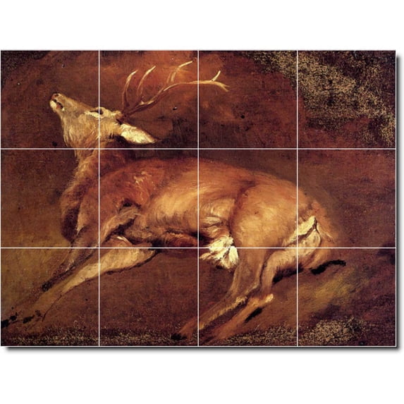 Ceramic Tile Mural-Sir Edwin Landseer Animals Painting 56. 32" w x 24" h using (12) 8 x 8 ceramic tiles
